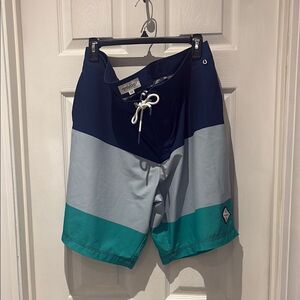 American Eagle Outfitters Blue and Gray Board Shorts SZ Xlarge
